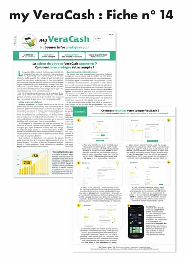 La valeur de votre or VeraCash augmente ? Comment bien protéger votre compte ?  Fiche « my VeraCash », n°14