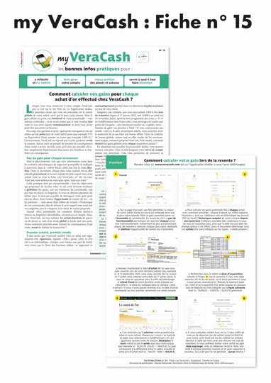 Comment calculer vos gains pour chaque achat d’or effectué chez VeraCash ?  Fiche « my VeraCash », n°15